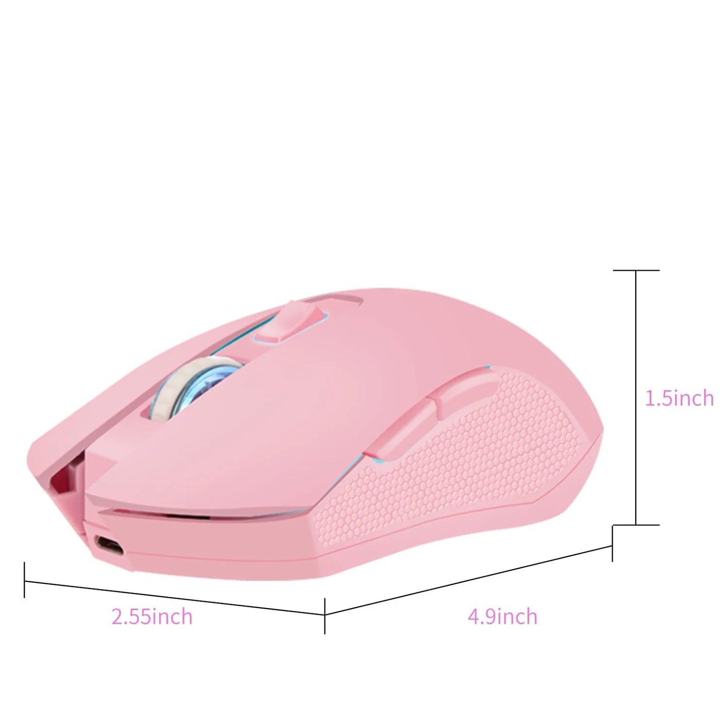 Sailor Moon 2400 DPI Wireless Mouse Rechargeable 7 Colors Backlit Gaming Mause Ergonomic Silent Matte Mice for Laptop Gamer Girl - SS69