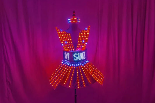 Shiny Laser Mirror Nightclub Dress LED Glow Bar Dj Gogo Dancer Singer Stage Costume Women Evening Birthday Outfit - SS69
