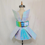 Shiny Laser Mirror Nightclub Dress LED Glow Bar Dj Gogo Dancer Singer Stage Costume Women Evening Birthday Outfit - SS69