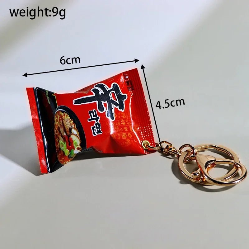 Simulation Instant Noodles Keychain On The Phone Mini Snacks Pendant Bag Pendant Christmas Gifts For The New Year - SS69