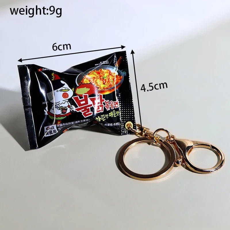 Simulation Instant Noodles Keychain On The Phone Mini Snacks Pendant Bag Pendant Christmas Gifts For The New Year - SS69