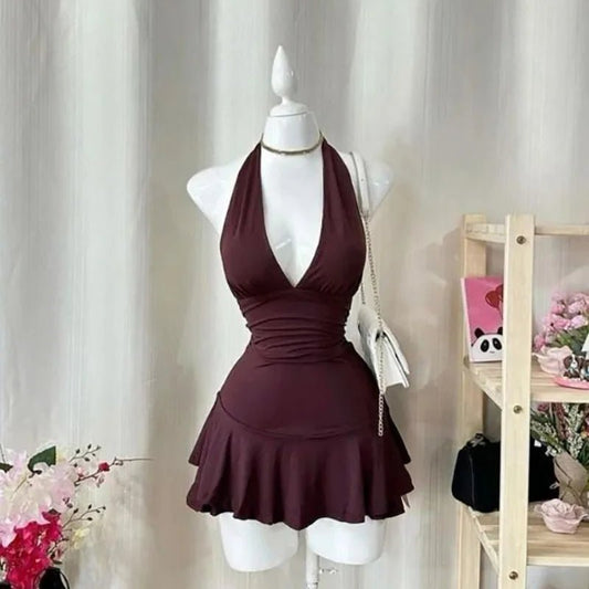 Spice Girls Lace Y2k Sling dress Harajuku Graphic Print Grunge Goth Skirt Punk Streetwear Hip Hop Retro Fashion Casual Frock EMO - SS69