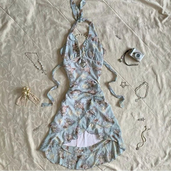 Spice Girls Lace Y2k Sling dress Harajuku Graphic Print Grunge Goth Skirt Punk Streetwear Hip Hop Retro Fashion Casual Frock EMO - SS69