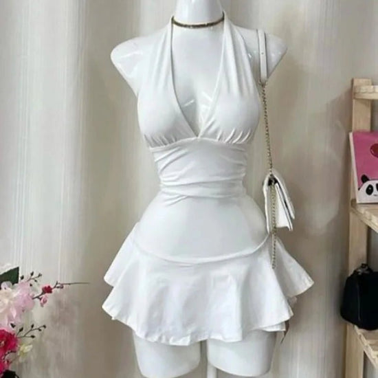 Spice Girls Lace Y2k Sling dress Harajuku Graphic Print Grunge Goth Skirt Punk Streetwear Hip Hop Retro Fashion Casual Frock EMO - SS69