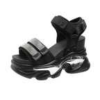 Summer High Platform Women Sandals Buckle 10CM Wedges Bling Shoes Fashion 2023 Outside Chunky Sandals Beach Casual Slides Woman - SS69