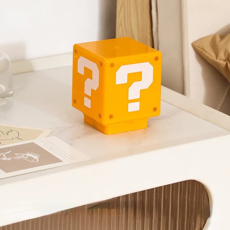 Super Mario Bros Block Creative Night Lamp Push Button Light Toys Game Peripheral Student Cute Bedroom Dormitory Decoration Lamp - SS69