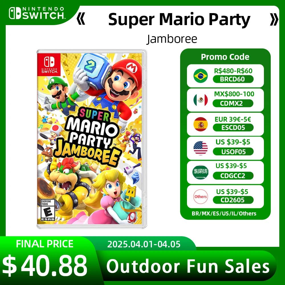 Super Mario Party Jamboree Nintendo Switch Game 100% New Physical Game Card Party Genre Board Game for Nintendo Switch OLED - SS69