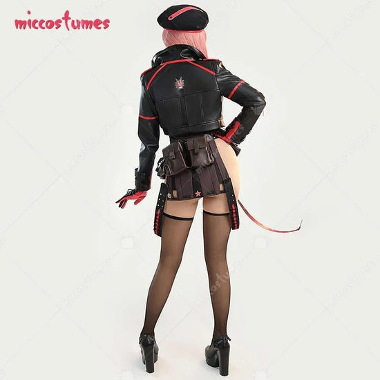 USA Stock - Miccostumes Women's Nikkee Rapii Cosplay Costume Shirt and Jacket with Hat and Thigh Socks - SS69