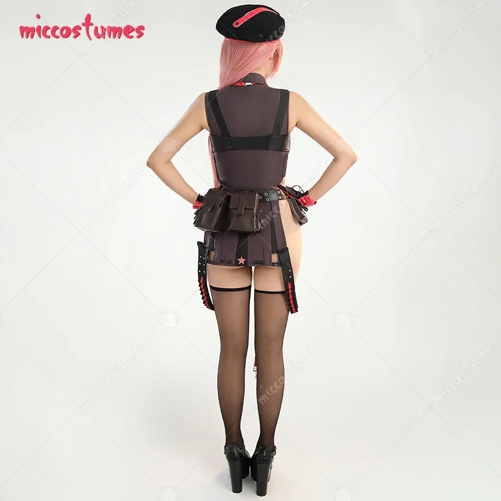USA Stock - Miccostumes Women's Nikkee Rapii Cosplay Costume Shirt and Jacket with Hat and Thigh Socks - SS69