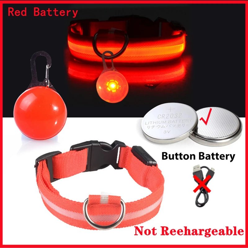 Usb Charging Glowing Dog Collar With Pendant Detachable Luxury Led Light Bright For Small Dogs Cat Night Safety Collar Wholesale - SS69