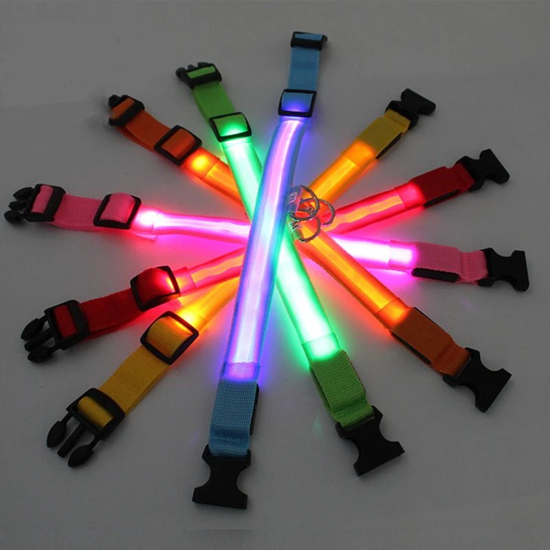 Usb Charging Glowing Dog Collar With Pendant Detachable Luxury Led Light Bright For Small Dogs Cat Night Safety Collar Wholesale - SS69