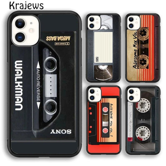 VHS Cassette Tape Phone Case Cover For iPhone 16 15 14 plus XS XR 11 12 mini 13 pro max coque Shell Fundas - SS69