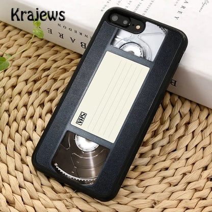 VHS Cassette Tape Phone Case Cover For iPhone 16 15 14 plus XS XR 11 12 mini 13 pro max coque Shell Fundas - SS69