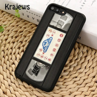 VHS Cassette Tape Phone Case Cover For iPhone 16 15 14 plus XS XR 11 12 mini 13 pro max coque Shell Fundas - SS69