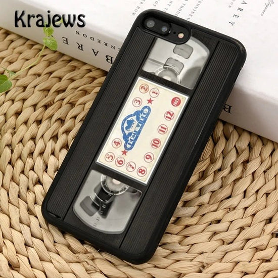 VHS Cassette Tape Phone Case Cover For iPhone 16 15 14 plus XS XR 11 12 mini 13 pro max coque Shell Fundas - SS69