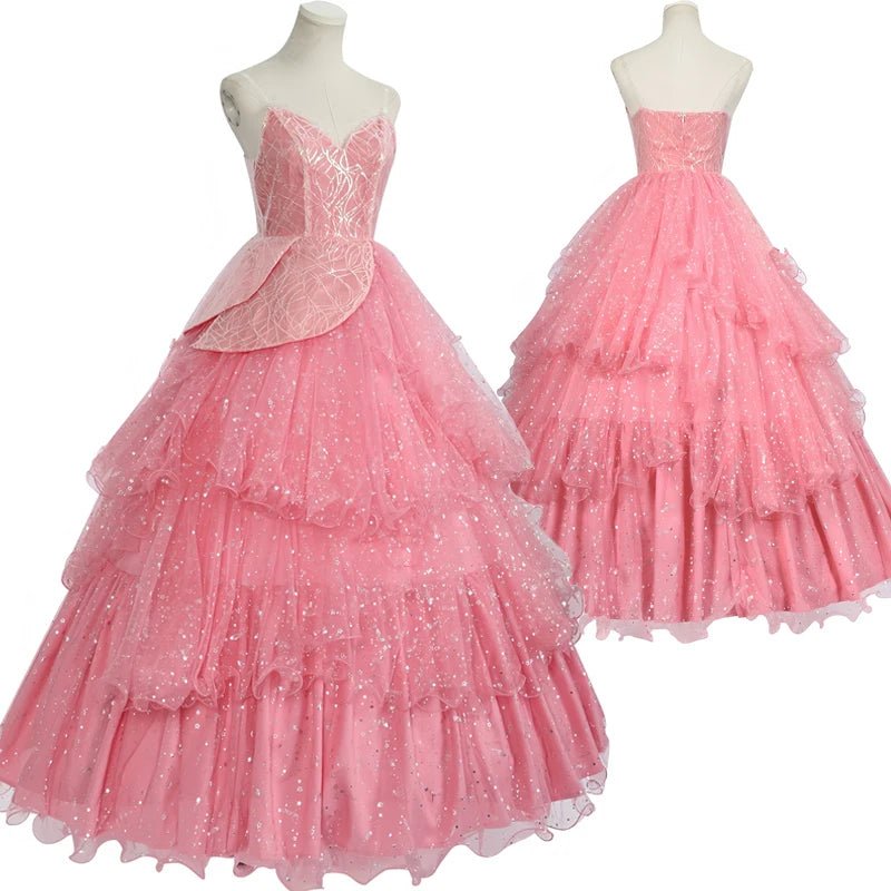 Wicked Glinda Dress for Adults Pink Glinda Cosplay Costume Dress Halloween Dance Party Show for Women Role - Playing Party Outfit - SS69