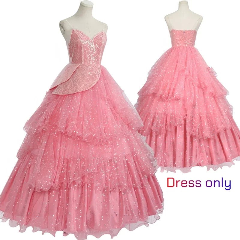 Wicked Glinda Dress for Adults Pink Glinda Cosplay Costume Dress Halloween Dance Party Show for Women Role - Playing Party Outfit - SS69