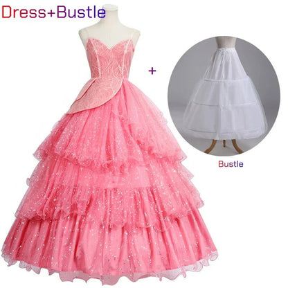 Wicked Glinda Dress for Adults Pink Glinda Cosplay Costume Dress Halloween Dance Party Show for Women Role - Playing Party Outfit - SS69