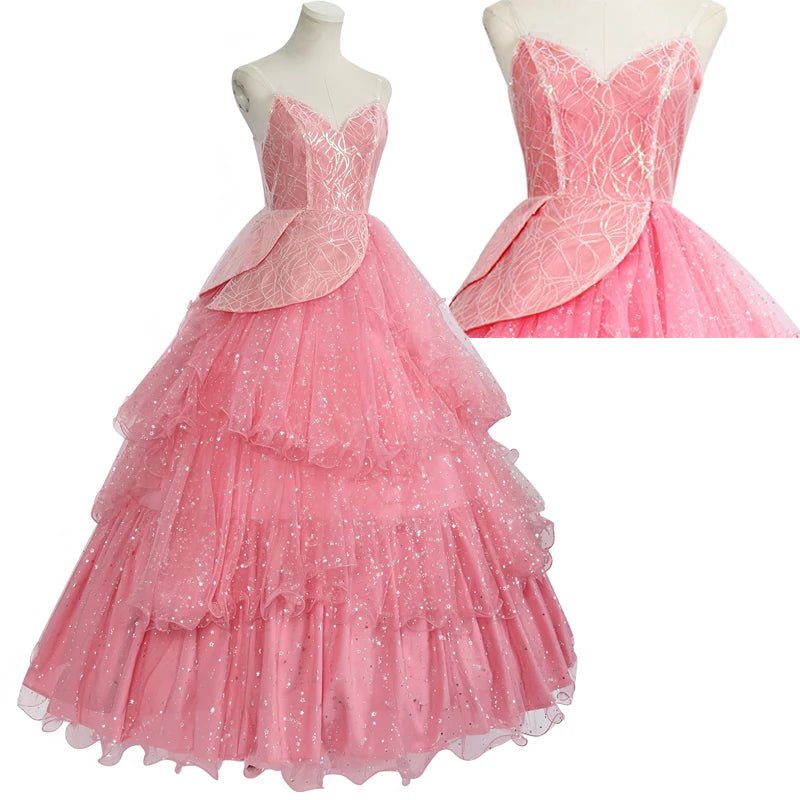 Wicked Glinda Dress for Adults Pink Glinda Cosplay Costume Dress Halloween Dance Party Show for Women Role - Playing Party Outfit - SS69