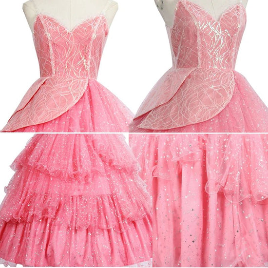 Wicked Glinda Dress for Adults Pink Glinda Cosplay Costume Dress Halloween Dance Party Show for Women Role - Playing Party Outfit - SS69