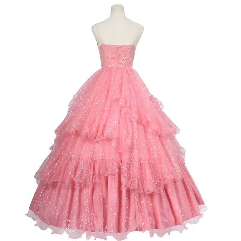 Wicked Glinda Dress for Adults Pink Glinda Cosplay Costume Dress Halloween Dance Party Show for Women Role - Playing Party Outfit - SS69