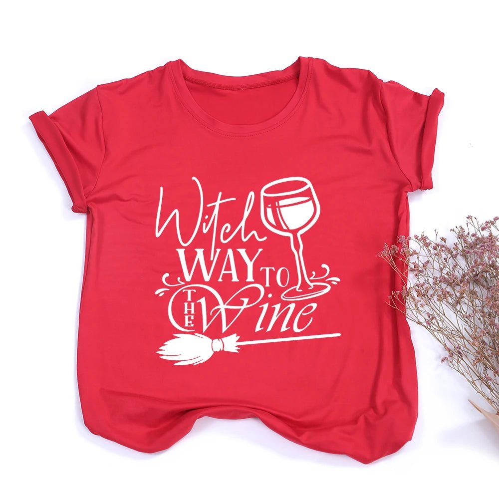 Witches Do It Better T-Shirt Black Gothic Tee Shirt Summer Fashion Halloween Party Tshirts Short Sleeve O - neck Printed Tee Shirt - SS69