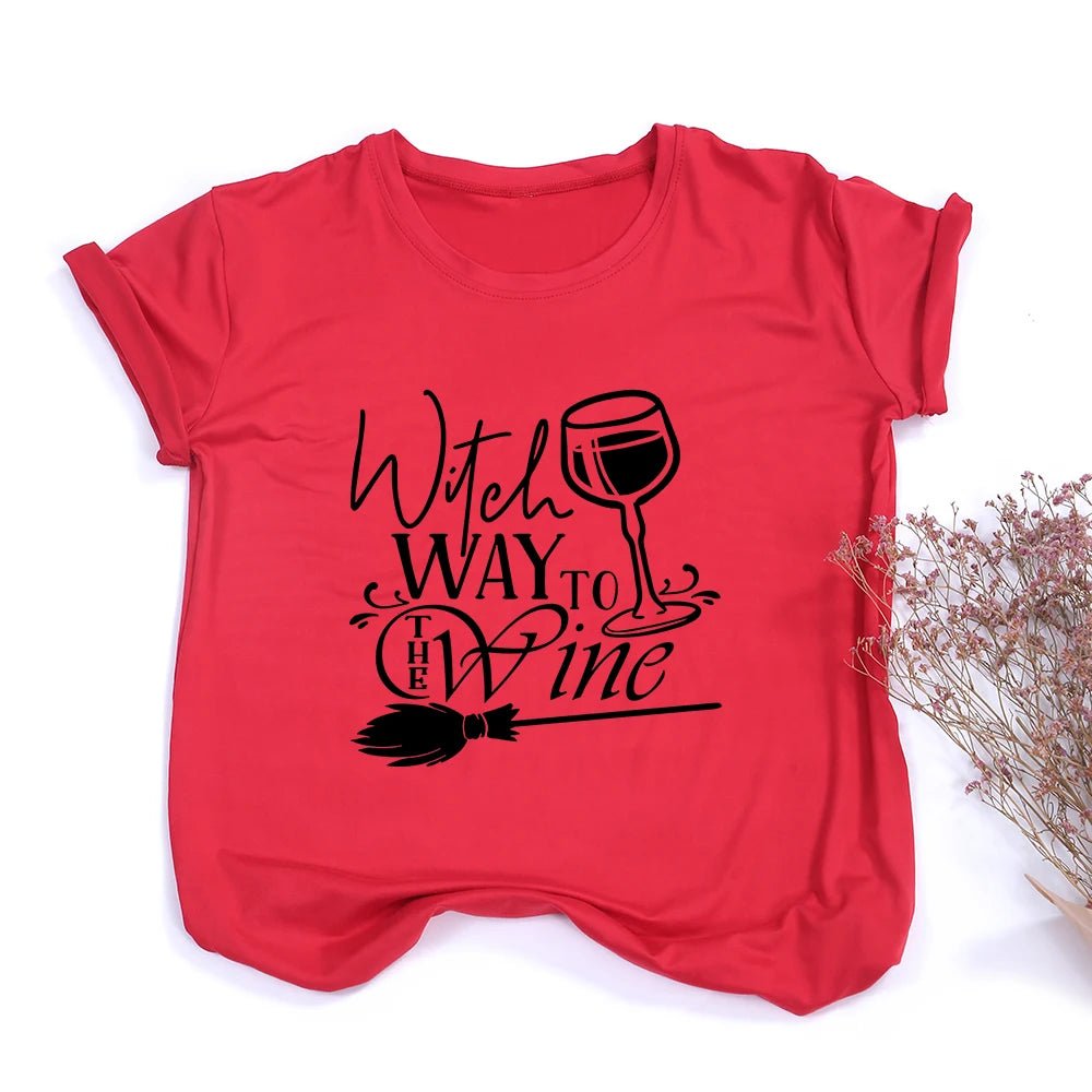 Witches Do It Better T-Shirt Black Gothic Tee Shirt Summer Fashion Halloween Party Tshirts Short Sleeve O - neck Printed Tee Shirt - SS69