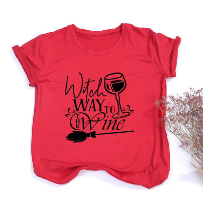 Witches Do It Better T-Shirt Black Gothic Tee Shirt Summer Fashion Halloween Party Tshirts Short Sleeve O - neck Printed Tee Shirt - SS69