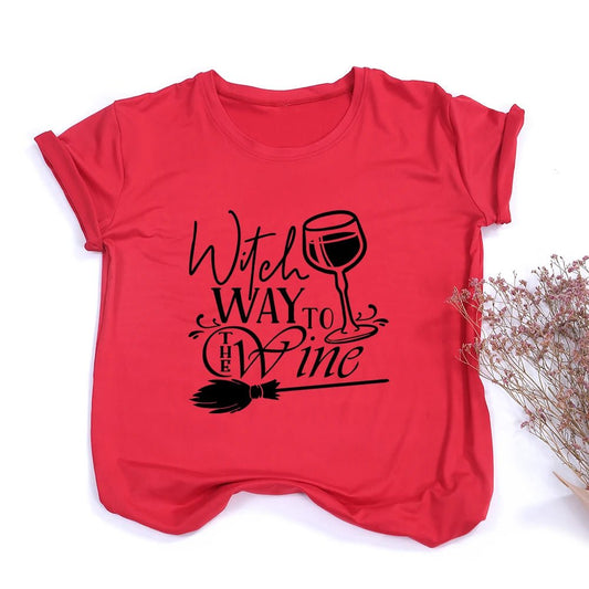 Witches Do It Better T-Shirt Black Gothic Tee Shirt Summer Fashion Halloween Party Tshirts Short Sleeve O - neck Printed Tee Shirt - SS69