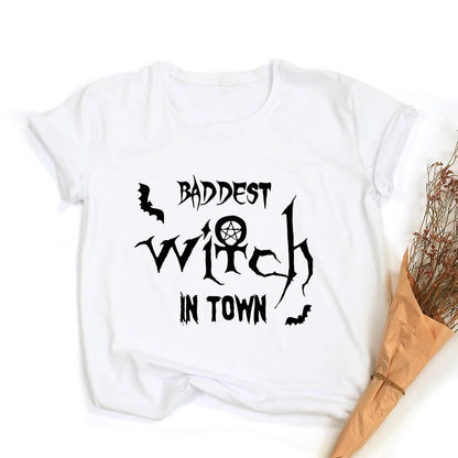 Witches Do It Better T-Shirt Black Gothic Tee Shirt Summer Fashion Halloween Party Tshirts Short Sleeve O - neck Printed Tee Shirt - SS69