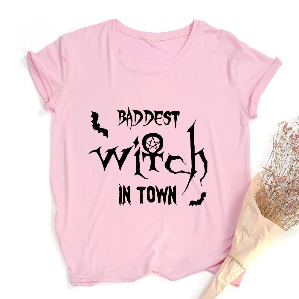 Witches Do It Better T-Shirt Black Gothic Tee Shirt Summer Fashion Halloween Party Tshirts Short Sleeve O - neck Printed Tee Shirt - SS69