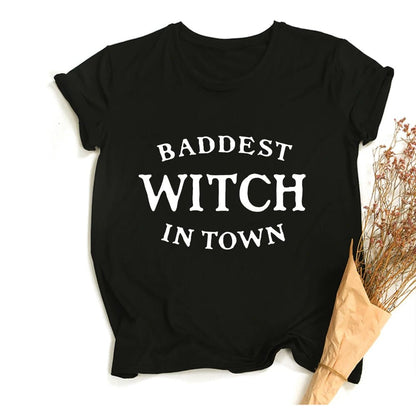 Witches Do It Better T-Shirt Black Gothic Tee Shirt Summer Fashion Halloween Party Tshirts Short Sleeve O - neck Printed Tee Shirt - SS69
