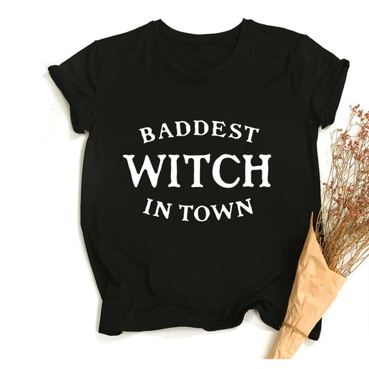 Witches Do It Better T-Shirt Black Gothic Tee Shirt Summer Fashion Halloween Party Tshirts Short Sleeve O - neck Printed Tee Shirt - SS69
