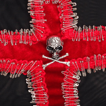 y2k crop top fashion bustier top gothic tank tops Cross Tops e girl clothes vintage tops clothes shirt - SS69