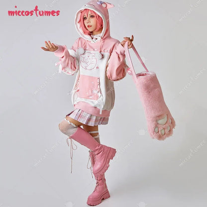 Yae Miko Pullover Hoodie with Detachable Bag Design | SS69 - SS69