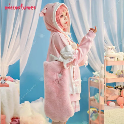 Yae Miko Pullover Hoodie with Detachable Bag Design | SS69 - SS69